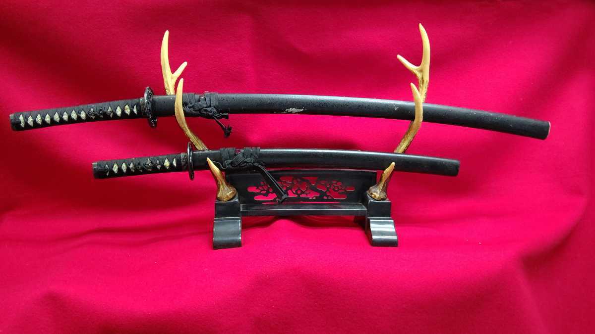 Yahoo!オークション - 日本刀 模造刀 サムライ 舞台小物 2本セット 黒