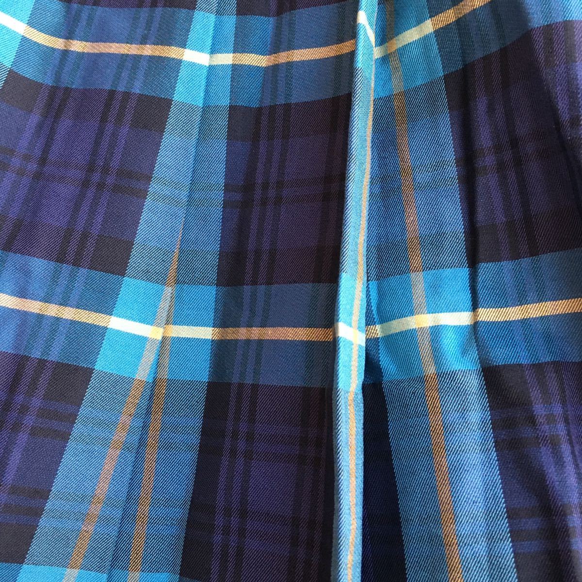 新品タグ 未着 MARGARET HOWELL マーガレットハウエル SUMMER TARTAN TWILL 2013SS サイズⅡ ブルー 定価、42.000+税 日本製_画像8