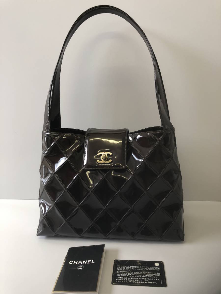  ★ 美品 CHANEL シャネル エナメル バッグ ★_画像1