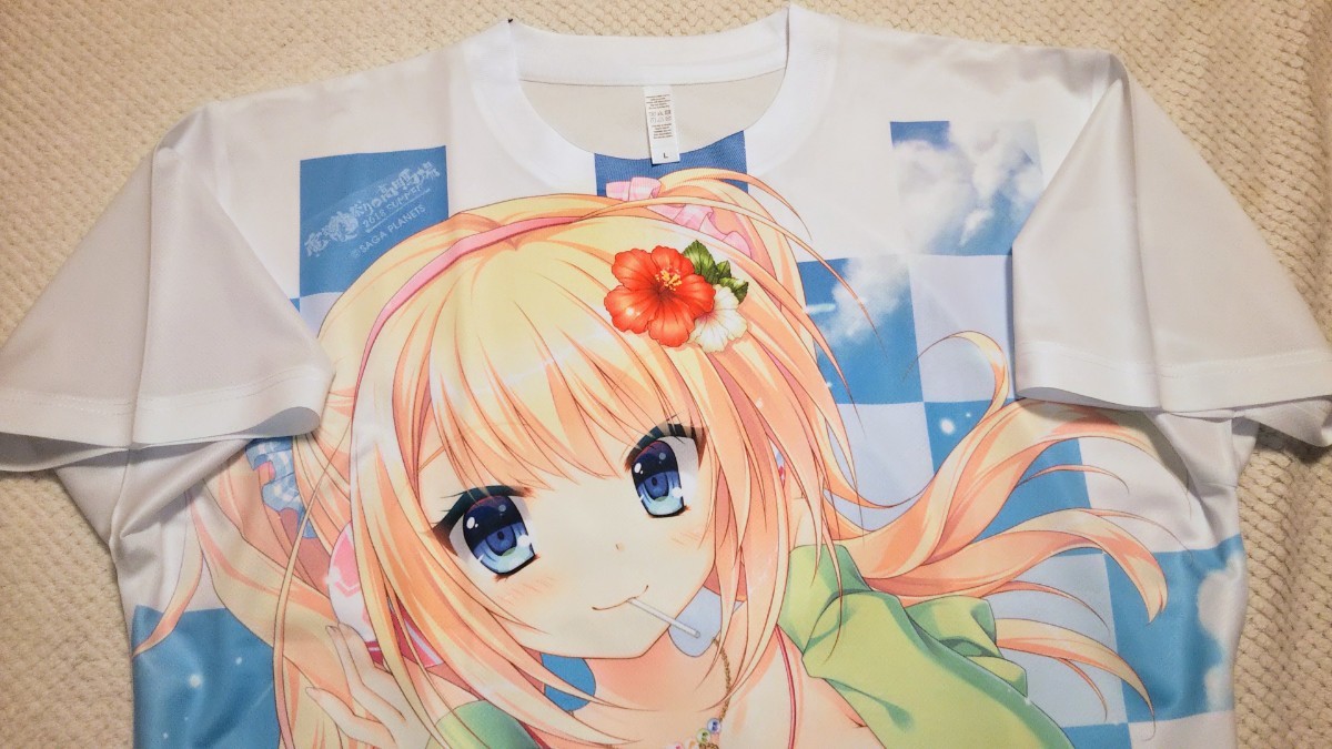 妃玲奈 全面プリントTシャツ ホワイト Lサイズ 「金色 妃玲奈 全面プリントTシャツ ホワイト Lサイズ 「金色