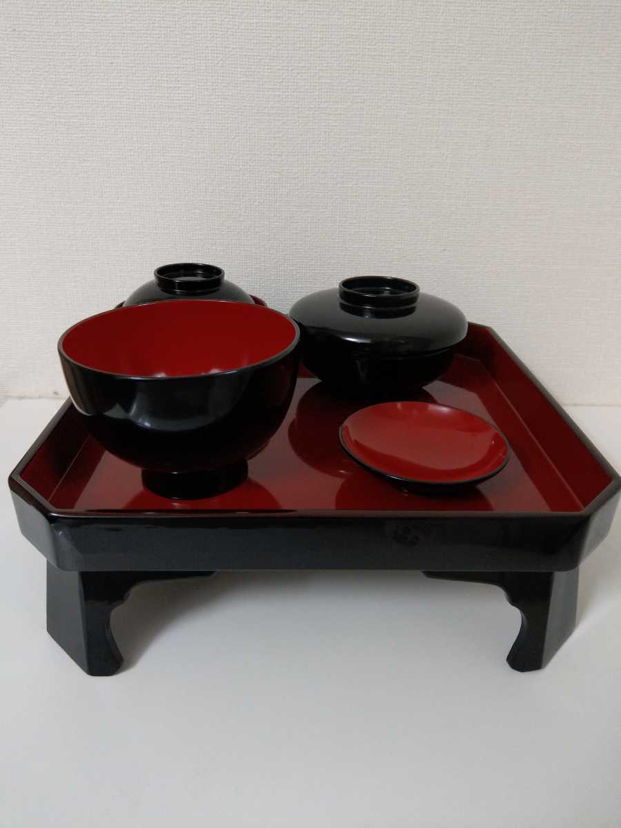  weaning ceremony Okuizome for festival . serving tray 100 day festival .. the first serving tray post-natal 100 day eyes lacquer coating wooden black inside . baby baby japanese . type .. thing . meal . beginning tableware 