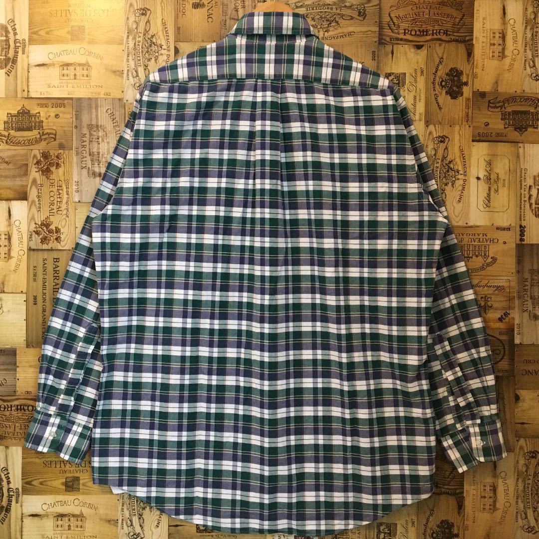 エルエルビーン L.L.Bean 長袖シャツ チェックシャツ チェック柄　70s 80s USA製 ヴィンテージ　ボタンダウンシャツ　美品　XL 3XL デッド
