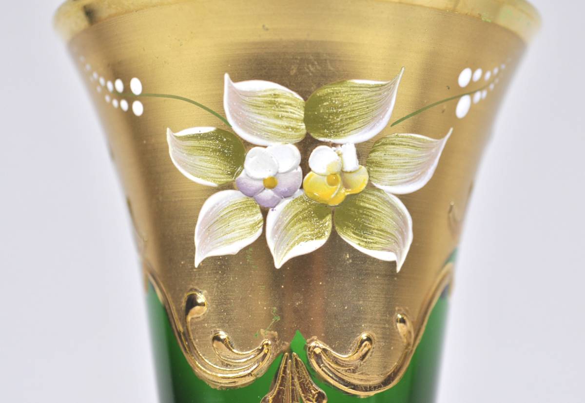 ビンテージ ベネチアングラス ゴブレット イタリア製 ムラーノグラス 