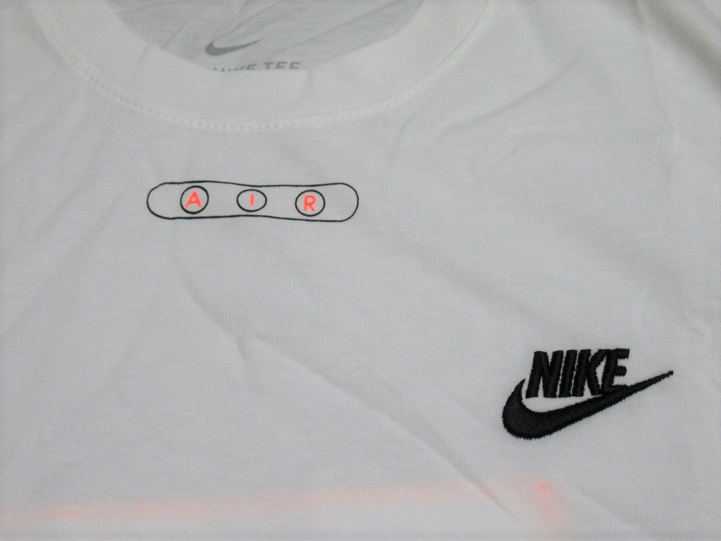NIKE AIR Tシャツ ホワイト オレンジ S ナイキ スポーツウェア エア ロゴ 半袖 白 地球 オレゴン CT6541-100_画像5