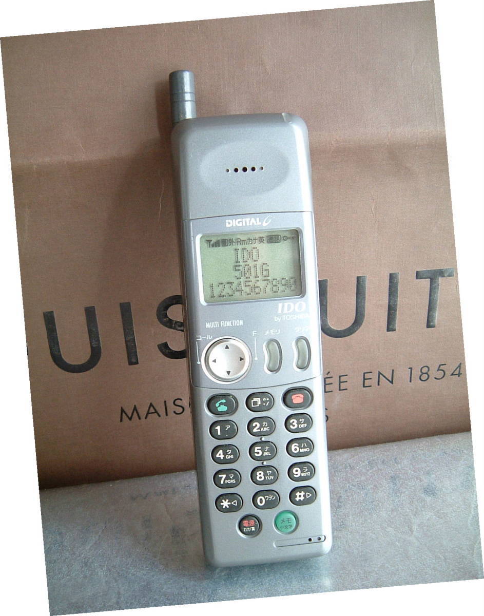 ◆　... пластинка 　 ретро 　 сотовый телефон 　 макет 　 образец  　 модель  　IDO　501G　 Kyocera 　JUNK　１９ 90е  