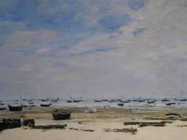 Eugene Boudin、BERCK,LE RIVAGE A MAREE BASSE、海外版超希少レゾネ