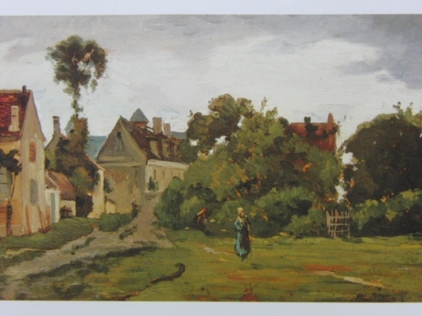 Charles Francois Daubigny、Paysage a Auvers、希少画集より、新品額装付、iafa_画像1