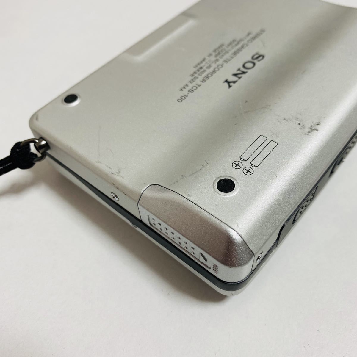 【現状品】SONY ソニー カセットテープレコーダー TCS-100 動作未確認 通電確認済 ジャンク_画像6