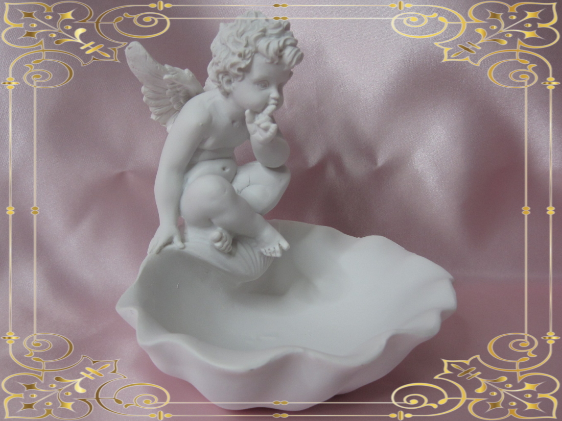 【White Angel】キュートな天使 ホワイト エンゼル:小物トレイ ❤•´　愛くるしいエンジェルコレ／アンティーク・姫系☆彡_画像3