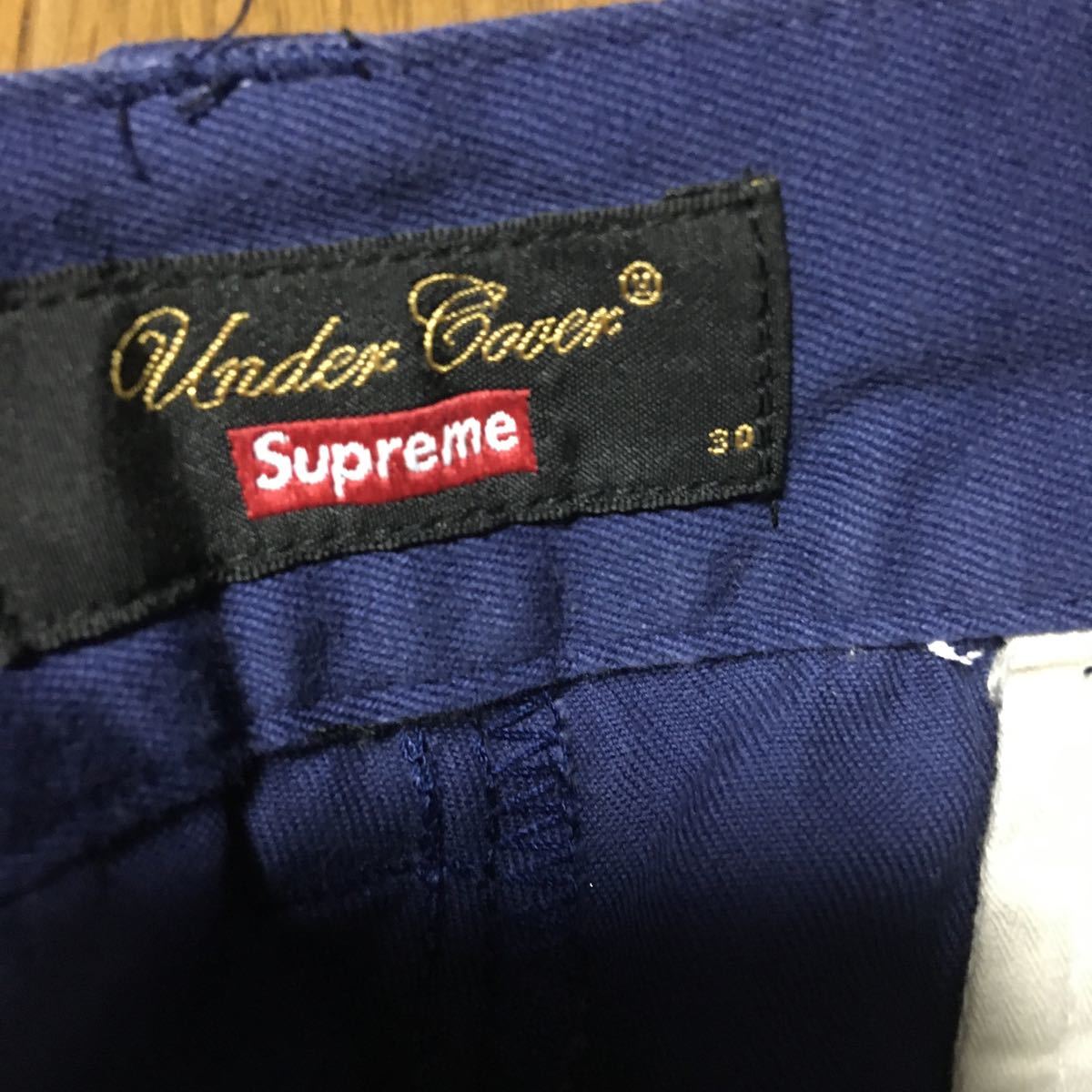 16aw Supreme × undercover シュプリーム アンダーカバー work pant ネイビー　ワークパンツ ボンテージパンツ コラボ  zip パンク w30