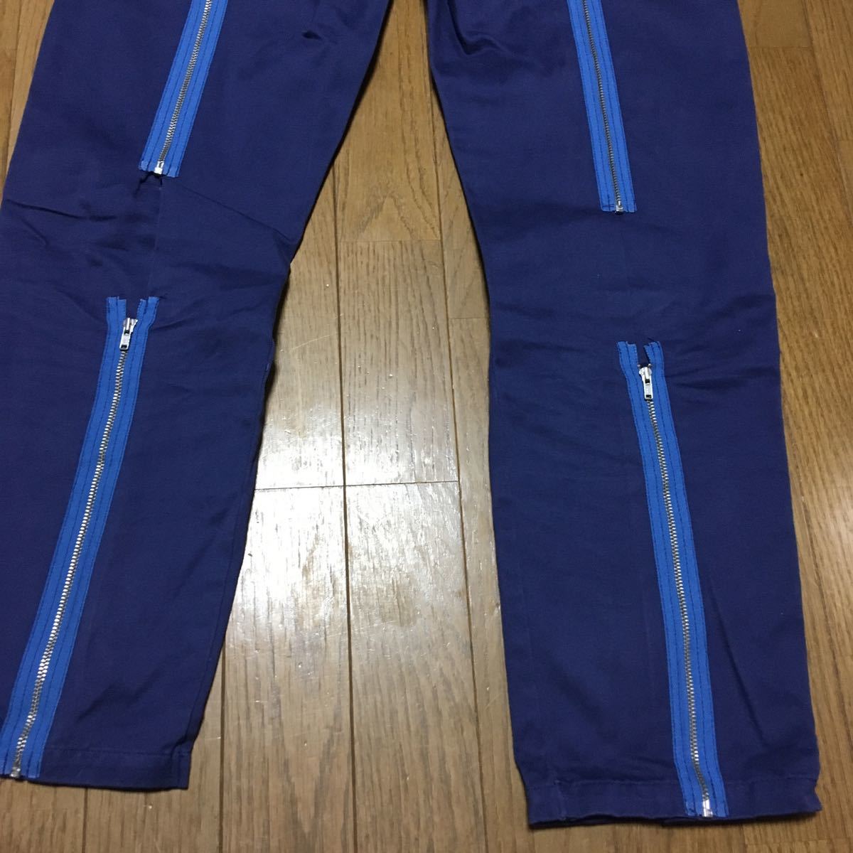 16aw Supreme × undercover シュプリーム アンダーカバー work pant ネイビー　ワークパンツ ボンテージパンツ コラボ  zip パンク w30