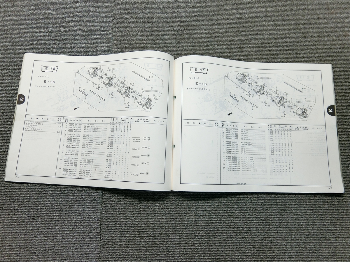 ホンダ CB-1 タイプ 2 Ⅱ NC27 純正 パーツリスト パーツカタログ 説明書 マニュアル_画像3