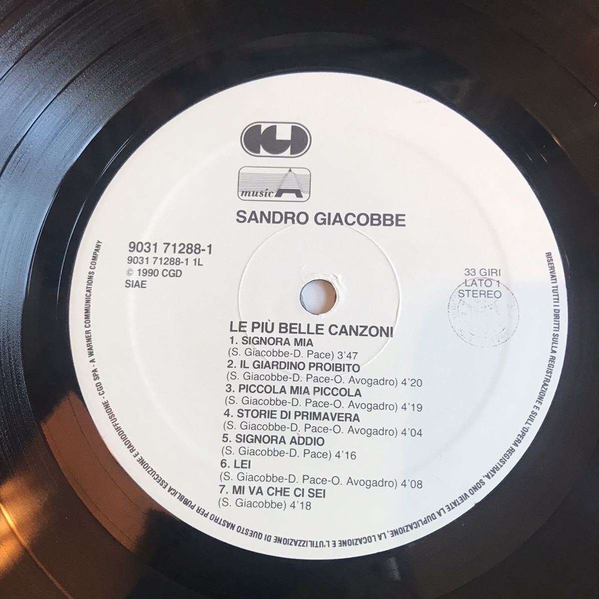 Sandro Giacobbe LP Le Pi Belle Canzoni Di サンドロ・ジャコッベ サンレモ カンツオーネ イタリアン ポップ イタリア盤_画像5