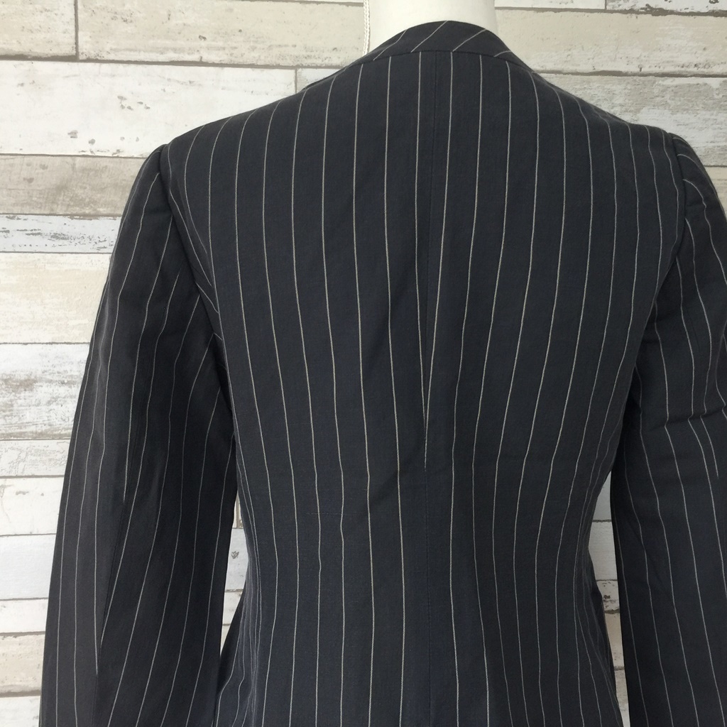[ popular ]SCAPA/ Scapa stripe pattern no color jacket dark gray lady's /8768