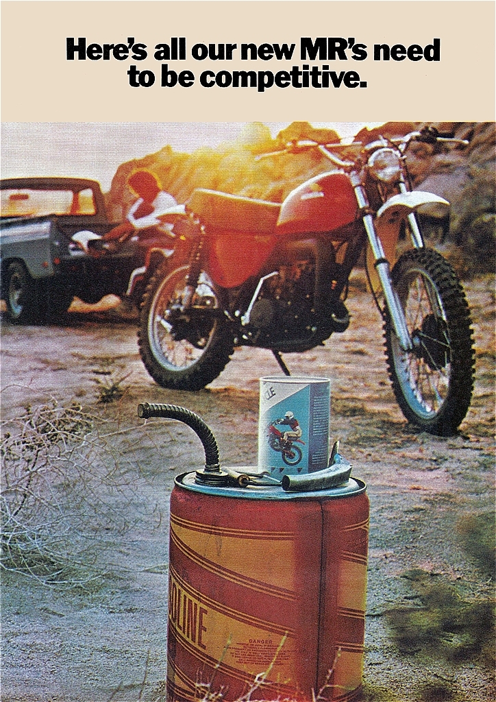 ポスター★1976 ホンダ・エルシノア MR250 US広告★MR175/CR250M/CR125M/スティーブ・マックィーン/HONDA ELSINORE/モトクロス/AMA_ポスターサイズ：42cm × 29.7cm