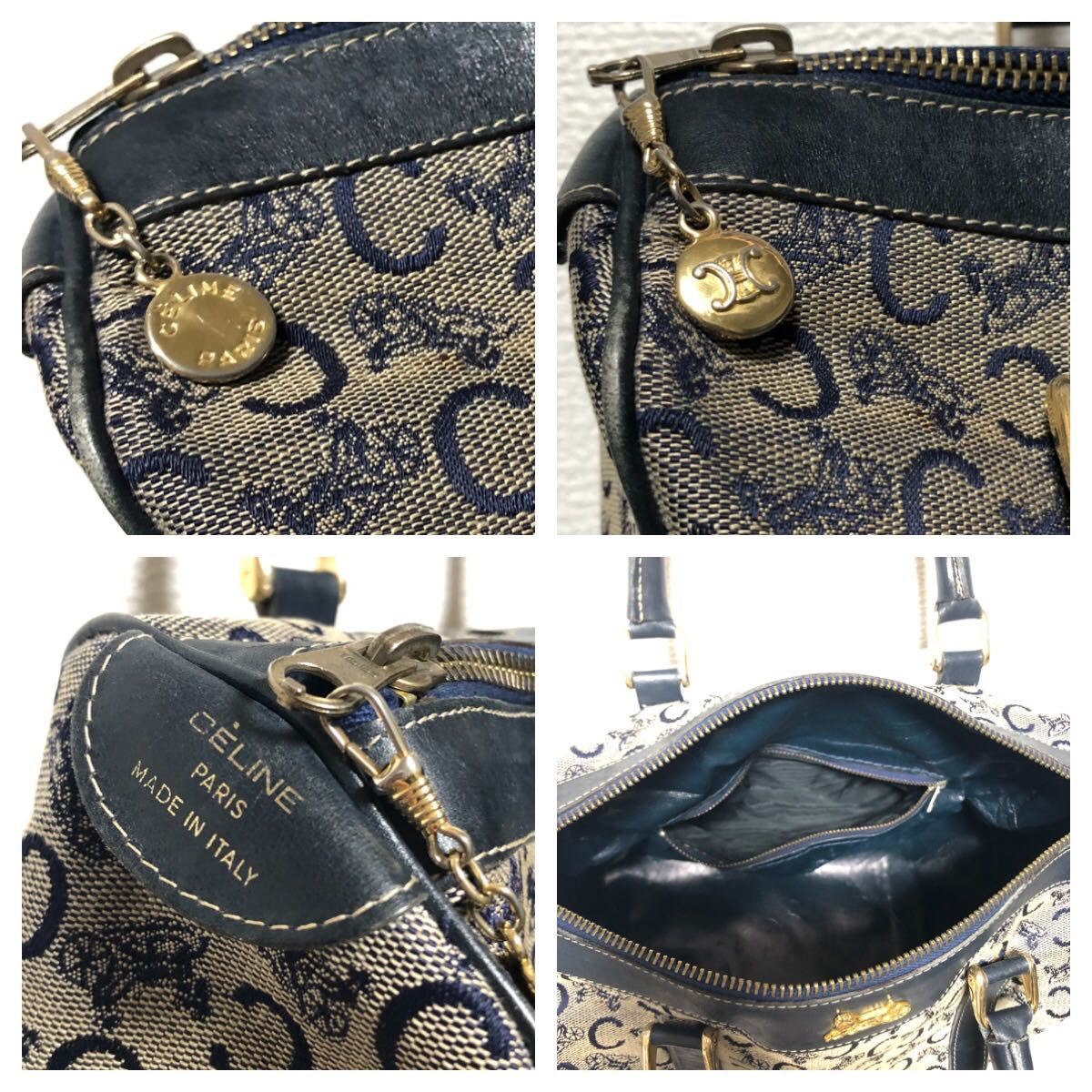 【CELINE】ヴィンテージ セリーヌ マカダム 馬車ロゴ ミニボストンバッグ