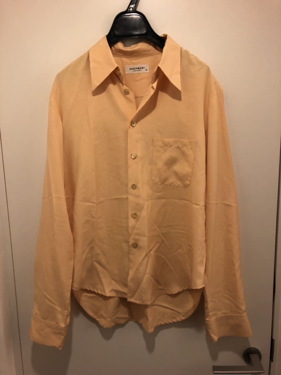 シルバーピーチ 希少 フランス製 90s EQUIPMENT エキップモン シルク