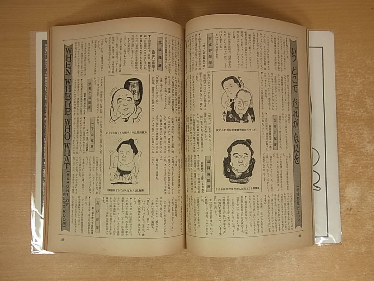 ◎F/836●ベースボールマガジン社☆雑誌 相撲 春場所展望號☆昭和50年3月15日 発行☆中古品_画像6