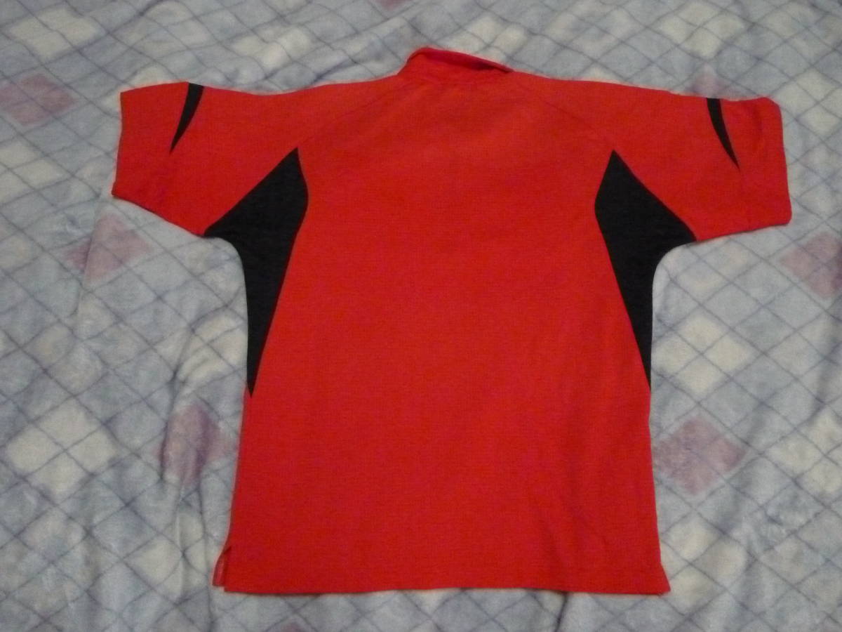 YONEX( Yonex )* форма игра одежда красный M половина Zip выше рубашка настольный теннис теннис 