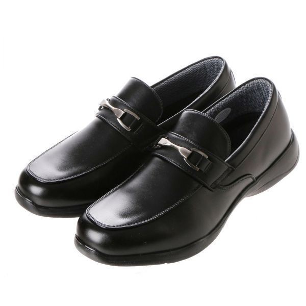 【安い】【超軽量】【防水】【幅広】GRAVITY FREE メンズ スニーカー ビジネスシューズ 紳士靴 革靴 403 ビット ブラック 黒 24.5cm