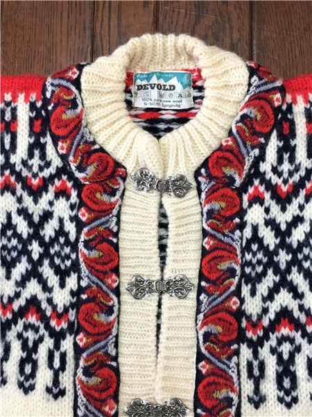 noru way made nordic cardigan white tyrolean hook sweater knitted search Vintage hipi-