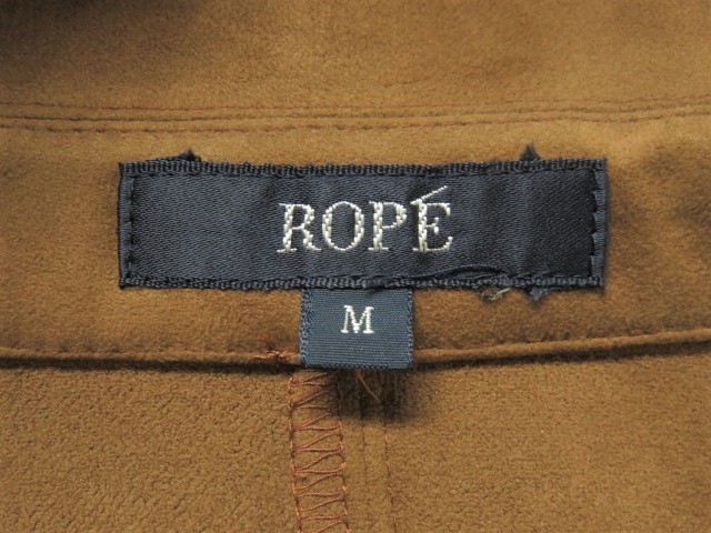 ■新品同様 上質美品【ROPE】ロペ 柔らか人工皮革ヌバックジャケット9号M スムース羊革風ヌバックジャケット 送料198円　J16_画像7