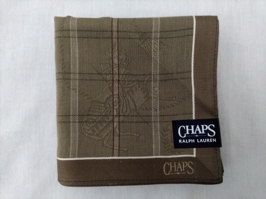 【正規品】CHAPS ／ チャップス ハンカチ カーキブラウン dyh-7154_画像1