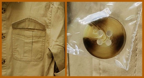 ap1666 □ 新品 ■ IMAGE イマージュ ジャケット M ベージュ サファリシャツ ベルト付き 薄手 軽い ポケット沢山 シンプル クール 上品_画像5
