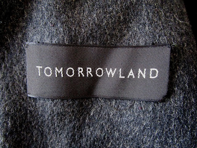 トゥモローランド TOMORROWLAND 牛革 レザーコート テーラードジャケット ブラック 48 メンズ_画像4