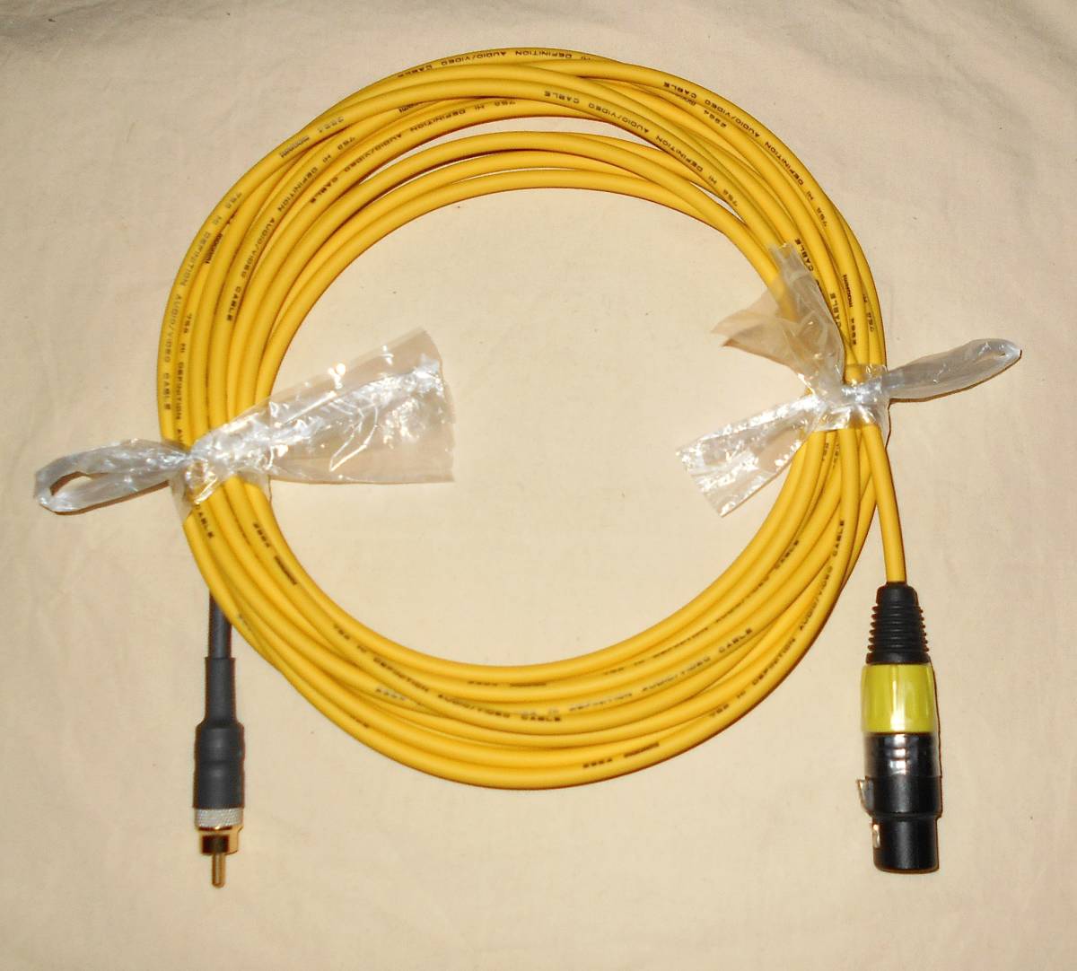 ピン/キャノンメス RCA/XLR3F モガミ2964 黄色 7m 新品 カスタム変換ケーブル スタジオ用ケーブル JChere雅虎拍卖代购 Monosaudio RCAキャップ (XLRメスプラグ, 金メッキ)