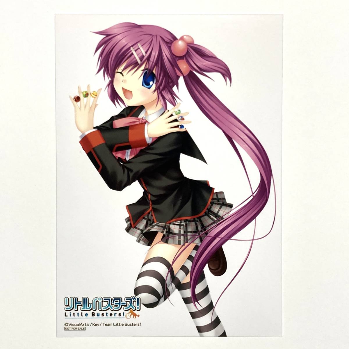 【リトルバスターズ!◆非売品ブロマイド】三枝葉留佳 Little Busters リトバス 樋上いたる Keyビジュアルアーツ 美少女PCゲーム ヒロインX1_画像2