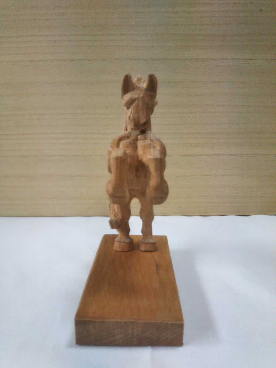 馬（ウマ）の彫刻5、干支飾り（午）、木彫り、置き物