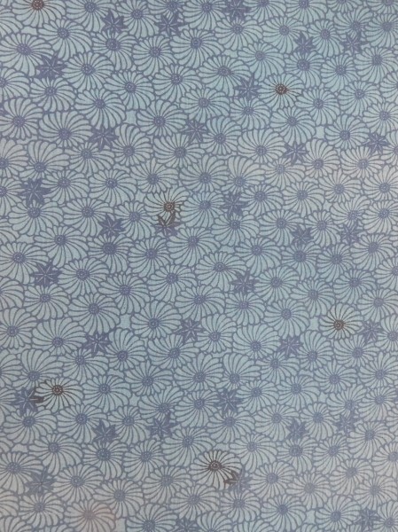 小紋 綿縮み 長板中型染め 三勝製 藍染め 反物 ｎｃ 楽布特選P2815_画像2