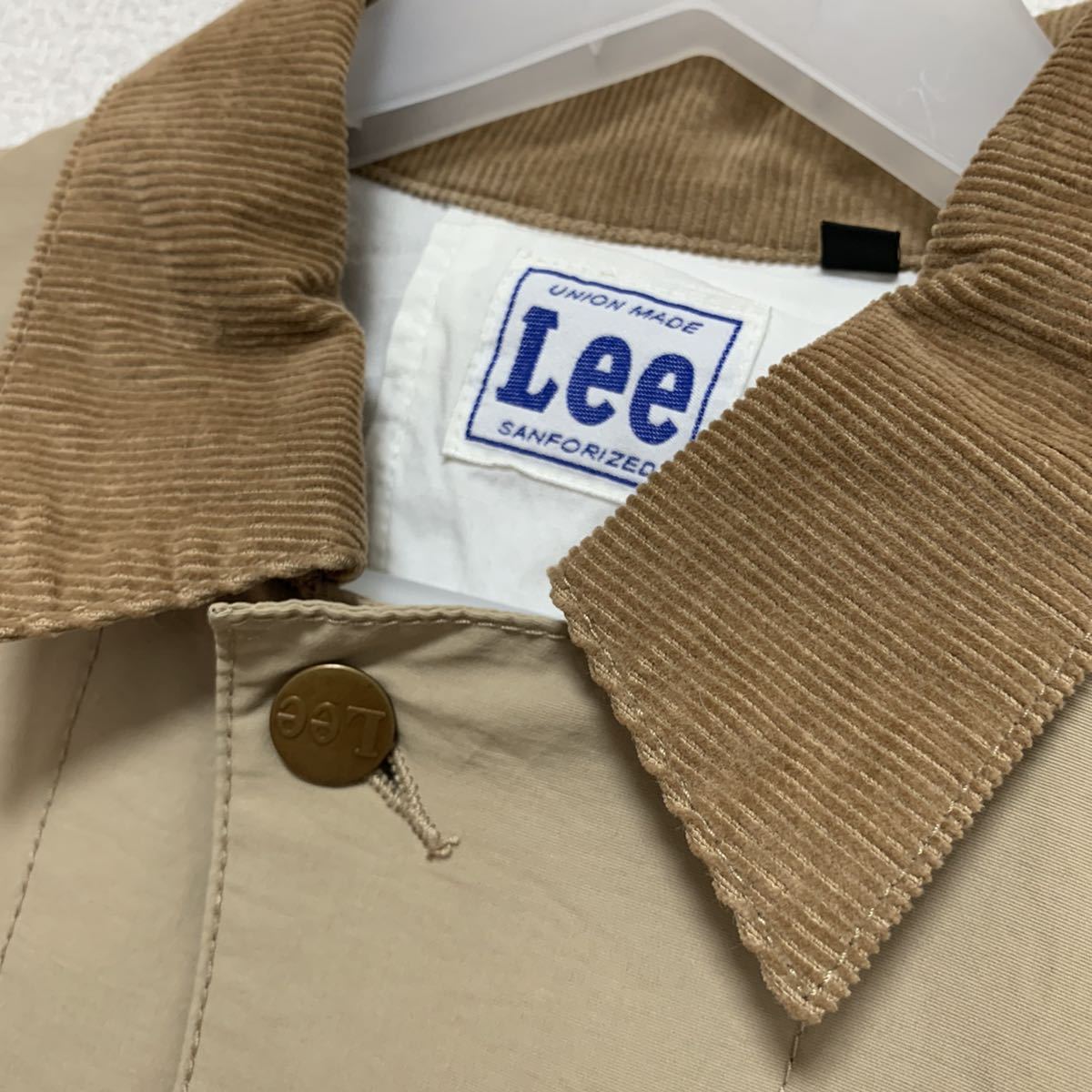 新品未使用 Lee ショップコート【S】定価15400円 レディース ベージュ リー ジャケット アウター 上着 コーデュロイ ロング カーキ