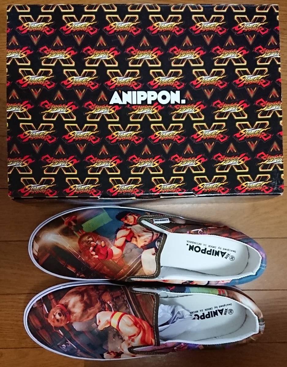  Street Fighter V collaboration slip-on shoes ANIPPON.STREET FIGHTERV Stage Russia( The ngiefvsryuu) MODEL JP30 size unused goods Capcom 
