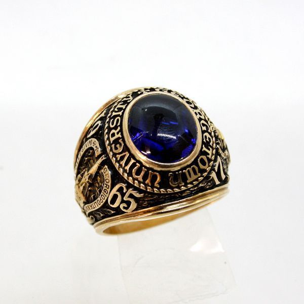 * used beautiful goods *10 gold college ring 18 number 