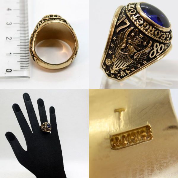 * used beautiful goods *10 gold college ring 18 number 