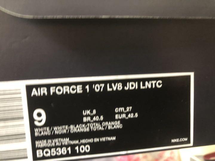 2018 NIKE AIR FORCE 1 07 LV8 JDI LNTC US9 新品 BQ5361-100_画像5