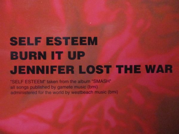 OFFSPRING オフスプリング SELF ESTEEM セルフ・イスティーム 英 12inch EP BURN IT UP JENNIFER LOST THE WAR デクスター・ホーランド_画像6