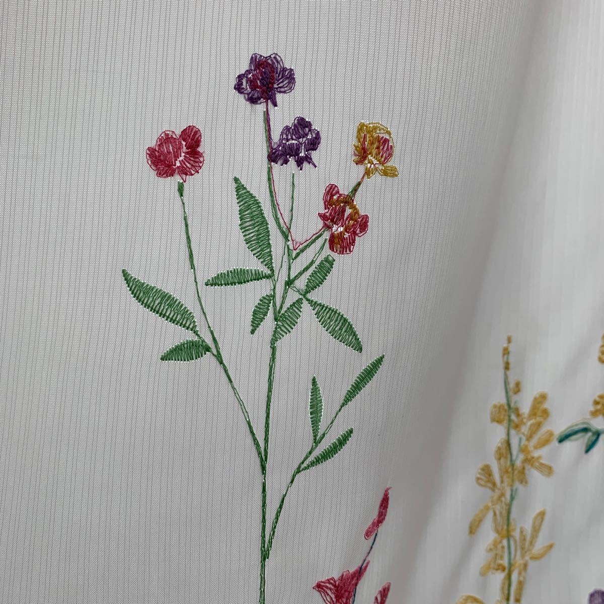 ニトリ オーダーレースカーテン Nナチュレベティ2 刺繍 花柄 2倍 ニトリ オーダーレースカーテン Nナチュレベティ2 刺繍 花柄 2倍