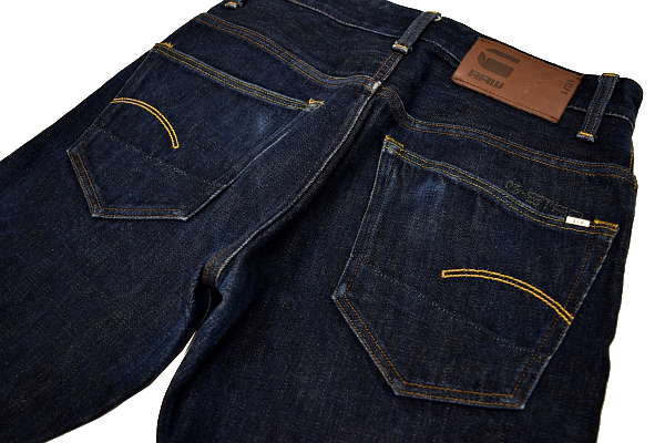 K-2008★超美品★G-STAR RAW ジースターロウ 3301 TAPERED★正規品 濃紺デニム テーパードスリム ジーンズ W28_画像9