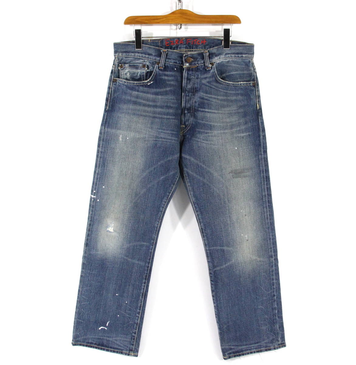 EZRA FITCH Abercrombie & Fitch 4017 デニムパンツ W30 L30 インディゴ ブルー ウォッシュ ダメージ ジーンズ エズラフィッチ アバクロ_画像1