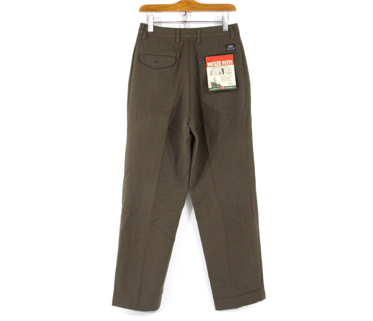 【未使用】 90'S LEVI'S 23713 ツータック ビンテージ DOCKER PANTS M 30 スラックス ドッカーパンツ ブラウン リーバイス levis 80s_画像1