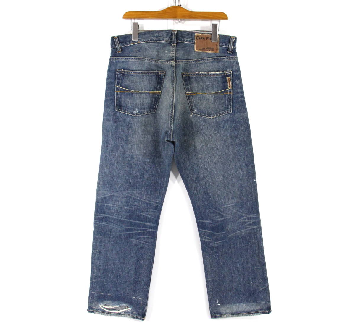 EZRA FITCH Abercrombie & Fitch 4017 デニムパンツ W30 L30 インディゴ ブルー ウォッシュ ダメージ ジーンズ エズラフィッチ アバクロ_画像2