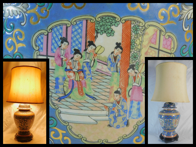 ヤフオク 中国高級陶器製 唐草文 窓絵 人物 花鳥 スタンド ヤフオク 中国高級陶器製 唐草文 窓絵 人物 花鳥 スタンド