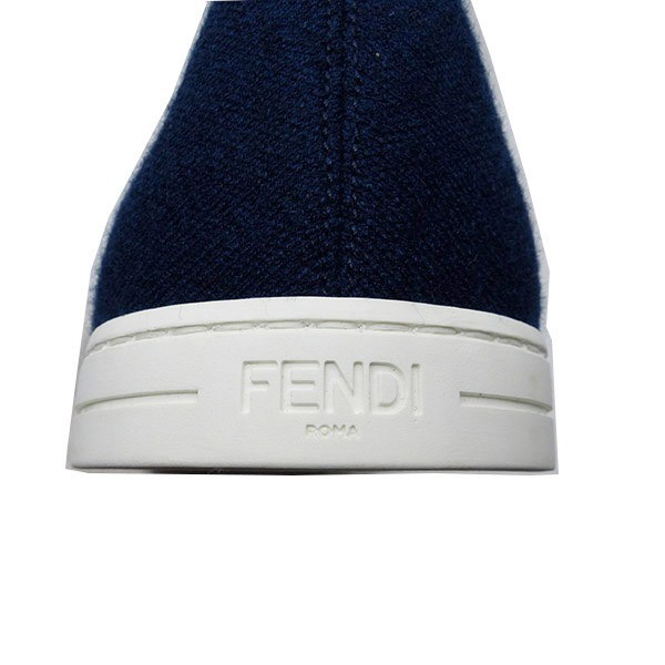 新品】FENDI ハイカット ロゴ スニーカー ネイビー 7 | serbhall.net