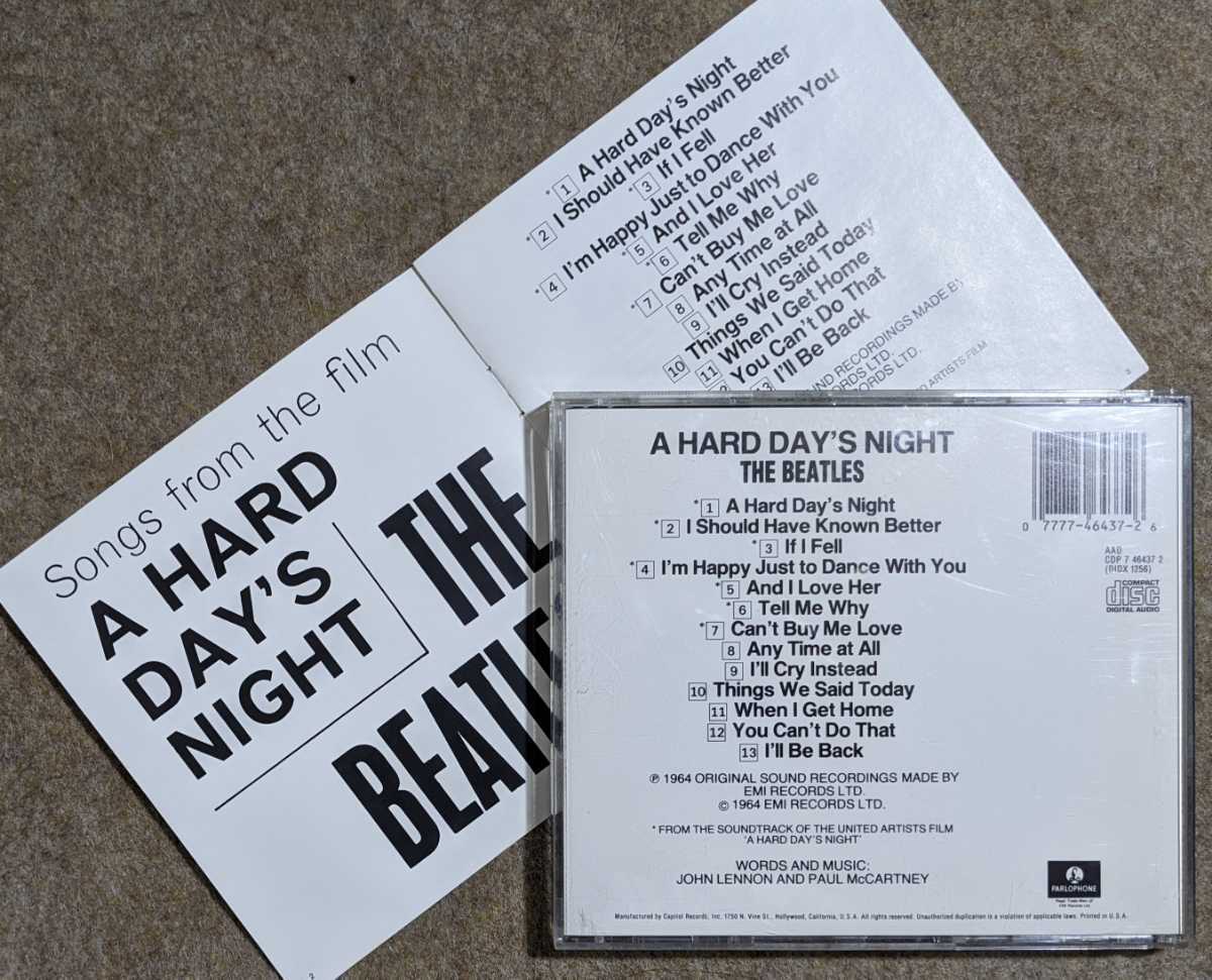 The Beatles:A Hard Days Night★米AAD CD_画像2