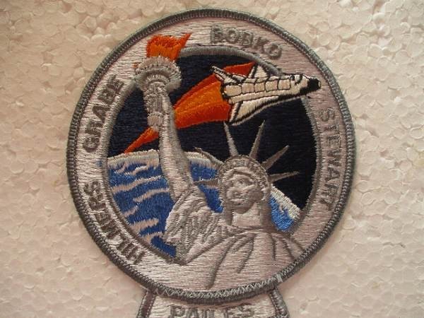 アメリカ 宇宙飛行士 クルーパッチ 宇宙 NASA 自由の女神 ロケット ワッペン/パッチ 刺繍 スペースシャトル USA カスタム 古着 465_画像2