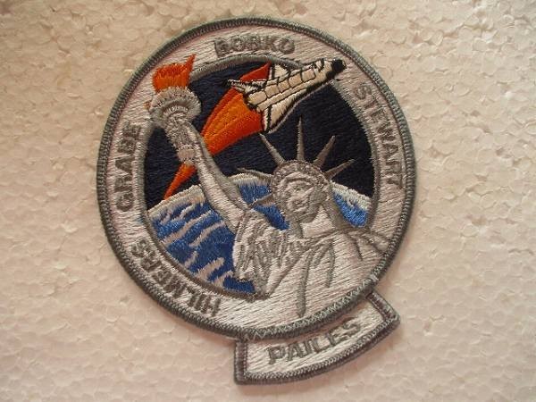 アメリカ 宇宙飛行士 クルーパッチ 宇宙 NASA 自由の女神 ロケット ワッペン/パッチ 刺繍 スペースシャトル USA カスタム 古着 465_画像1