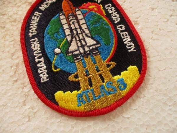 アメリカ 地球 ロゴ アトラス 3 ロケット 宇宙 NASA ナサ ロケット ワッペン/パッチ クルーパッチ 宇宙 スペースシャトル 古着 ② 465_画像4
